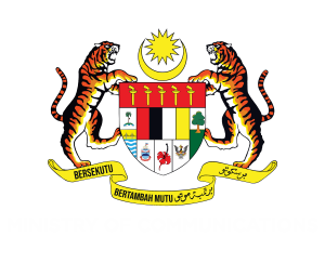 jata kementerian komunikasi bi font putih